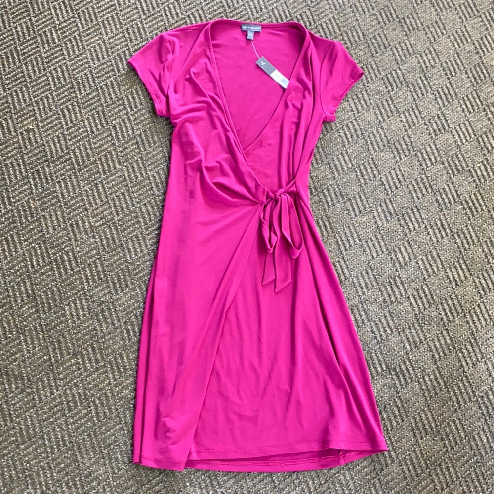 Fuscia wrap dress